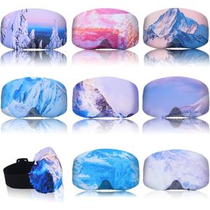 8 Pcs Ski Snowboard Goggle Cover, Protective Cover Sleeve Anti Scratch Dust Ski Goggle Protectors for Men Women goggles Lens Protection Travel Supplies