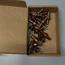 10 Pack 1"(25mm) Antique Brass Cabinet Knobs for Cabinets and Drawers Kitchen Vintage Cabinet Hardware Dresser Knobs CK0081