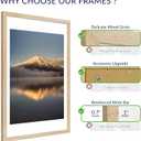 20X30 Poster Frame, Display Pictures 18X24 with Mat or 20X30 Without, Wall Hanging Frames, Natural Oak, 3 Pack