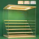 NONEMEY Clear Acrylic Display Case Stand with LED Light 2/3/4/5/6 Tier Storage Box Showcase Dustproof Organizer Box for Collectibles (6Tier 15.7*12.5*16.5inch)