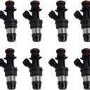 TRQ MPI FI Fuel Injector Set of 8 Kit Compatible with 2000-2007 Chevy Silverado GMC Sierra Tahoe/Yukon/Suburban V8 Engines