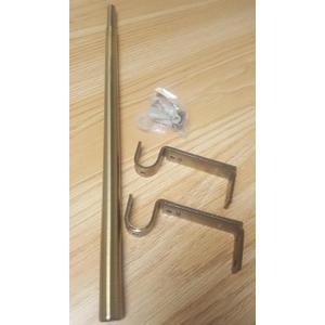 Skotz, 14" to 28" Curtain Rod Without Finials - Color: Antique Brass Skotz, 14" to 28" Curtain Rod Without Finials - Color: Antique Brass