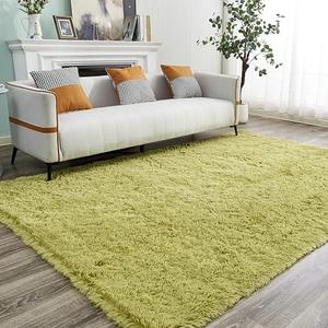 YQQRIGRO Area Rugs for Living Room Bedroom, 8x10 Feet Green Soft Fluffy Shaggy Rug, Large Indoor Floor Carpet for Kids Girls and Boys, Nursery Rooms Home Dorm Decor Aesthetic