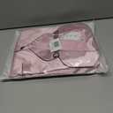 SWOMOG Women Satin Pajamas 4pcs Pajama Set Sexy Cami Shorts Set and Button Down Long Sleeve Pjs Loungewear Sleepwear (Pink, XXL)