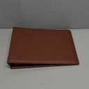 3 Rings Check Binder for End-Stub Deskbook Checks, 3 on a Page, Fit 3 & 9 Holes Check Faux Leather (9.1"x12.5") (Brown)