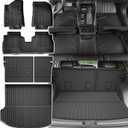 AOMSAZTO Floor Mats and Cargo Liner and Backrest Mat for Chevy Equinox EV 2024 2025 2026 (Not for Fuel) - 1st and 2nd Row All Weather Protection Car Liner for Chevrolet Equinox Accessories