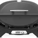 Weber Q 2800N+ Liquid Propane Portable Grill, Charcoal Grey – Wide 250°–700°F Temp Range with Plus Burner for Searing, Low‑Temp Roasting & High-Dome Lid for Travel & Camping