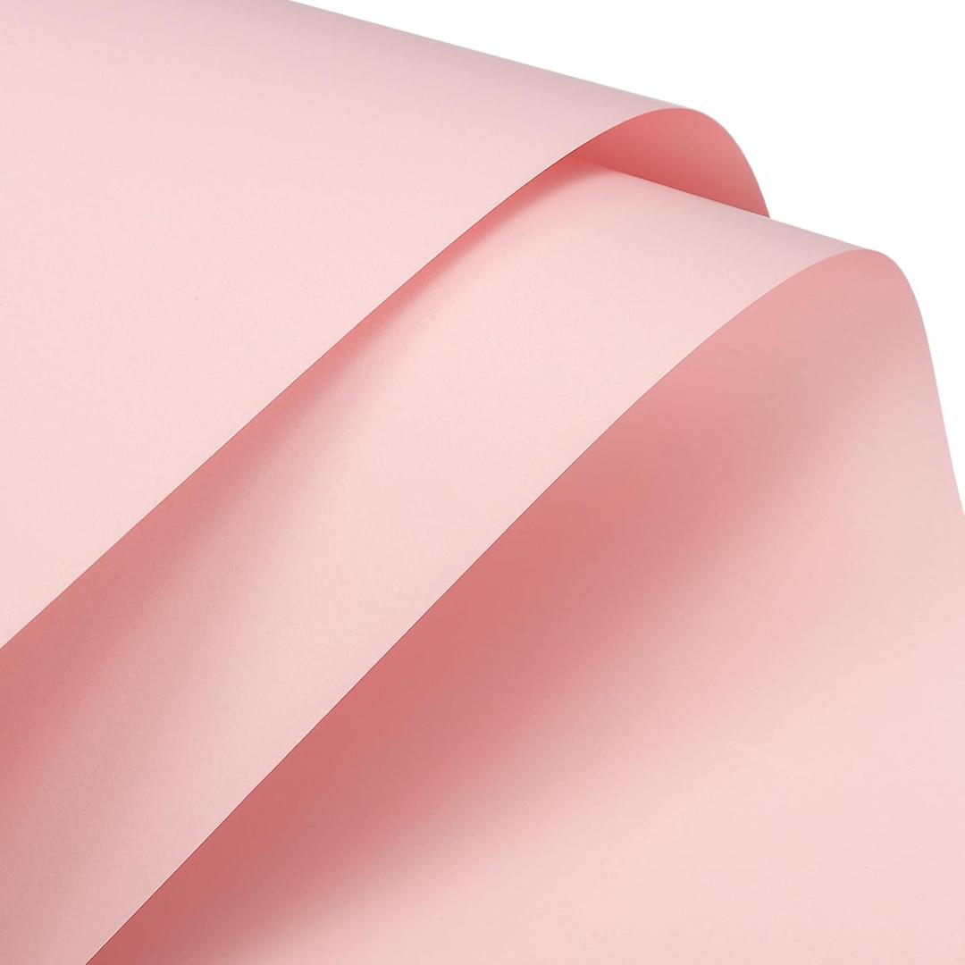 MECCANIXITY Pearlescent Film Flower Wrapping Paper 22.8x22.8 Inch Waterproof for DIY Crafts, Gift/Gift Box Packaging Cherry Pink Pack of 20
