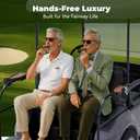 Upgraded Golf Cart Armrest with Cup Holder  Wide Comfort Pad, Universal Fit for EZGO, Club Car, Yamaha  Waterproof, Tool-Free Install, Fits 1" & 1.25" Square Tubes