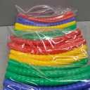 Syhood 12 Pcs Toy Color Hoop Plastic Detachable Adjustable Hoop Light Weight Exercise Fitness Equipment Toy Waist Ring for Adult Party, 3 Sizes(Green, Pink, Yellow, Dark Blue)