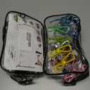 2 x Retractable Portable Clothesline for Travel - Holds 30 lbs Without Sagging3-12Ft Adjustablewith 12 Clothes ClipsOutdoor Camping Essentials (Colors)