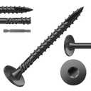 #14 x 2 Inch Outdoor Structural Wood Deck Screws (40Pcs/1lb), Carbon Steel, Black, Flat Head, Rust Resistant Epoxy Coated, T30 Star Bit