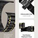 Fullmosa Bands Compatible with Apple Watch Band 41mm 40mm 38mm, Stainless Steel iWatch Band with Case for Apple Watch Series 9 8 7 6 5 4 3 2 1 SE3/2/1, Black and Gold