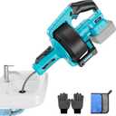 Ecarke Cordless Drain Auger 25Ft Compatible with Makita 18V Battery: 610 RPM Electric Plumbing Snake Drain Auger Spiral Machine, Powerful Drain Cleaner With Towel & Gloves for Kitchen,Sewer(Tool Only)