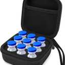 SMYV Insulin Vial Holder Storage Case for Fridge, Peptide Case Fits Standard 10ml U-100 Vials, 9 Slots