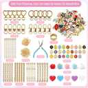 Molirex 288 Pcs Lip Gloss Keychain Making Kit 86 Bag Charms 20 Chains & Lobster Clasps, 150 Clips with Plier Tools Key Chain DIY Craft Jewelry Making Supplies