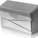 Wall Mount Mailbox, Large Capacity Mailbox for House, Galvanized Steel Rust-Proof Metal Post Box Drop Mailboxes for Outside, 15.74"9.84"4.33", Silver Modern Sleek Style