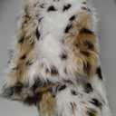 ebossy Women's Faux Fur Crop Jacket Long Sleeve Cozy Winter Warm Fluffy Leopard Pure Color Sherpa Coat with Pockets (Medium)