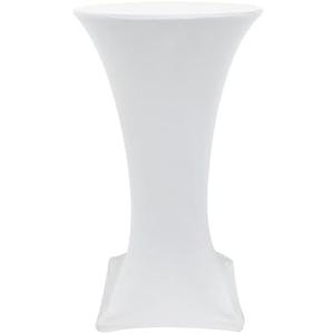 YOUR CHAIR COVERS - 24" D x 42" H Highboy Cocktail Round Stretch Spandex Table Cover - White, Fitted Elastic Tablecloth for Round Tables, Outdoor Party DJ Tradeshow Banquet Vendor Wedding 2Pack