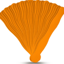 Manaloom Pack of 500 Curved Craft Sticks - 8" Birchwood Popsicle Sticks for Crafts, Jumbo Craft Sticks for Fan Handles, Wedding Programs, DIY Crafting Supplies, (Orange)