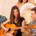 Purple Music Headband, Music Gem Knotted Headband Guitar Red Lips Butterfly Rhinestone Hairband Fashion Hair Accessories for Women Singer Fans Gift