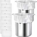Chumia 10 Pack Brew Bags Reusable Extra Large 26 x 22'' Fine Mesh Strainer Cold Brew Filters Drawstring Cheese Cloth Straining Bags Wine Making Supplies for Fruit Cider Beer