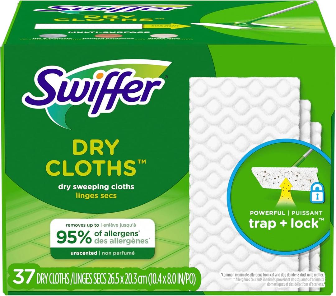 Swiffer Sweeper Dry Sweeping Pad Refills for Floor mop Unscented 40 Count