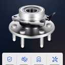 ECCPP Wheel Hub and Bearing Assembly Front 515036 fit for Chevrolet Silverado 1500 for GMC Sierra 1500 for Cadillac Escalade for Chevrolet Tahoe 1999-2007 4WD 4x4 Only 6 Lugs Wheel Hub with ABS