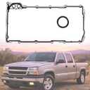 12612350 Oil Pan Gasket & B32790 Oil Pump Pickup Tube Gasket Compatible with 4.8L 5.3L 6.0L Chevy Silverado Suburban Tahoe Trailblazer GMC Sierra Yukon Cadillac Escalade - Replaces 12580672 OS30693R