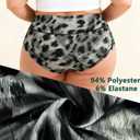 Womens Underwear Plus Size XL-5XL Ladies Panties Floral Mid High Waist Briefs Undies for Woman 5-Pack Panty (XXXL)