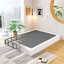 EMODA 8 Inch Queen Box Spring Bed Base, 3000 LBS Heavy Duty Metal Mattress Foundation with Fabric Cover, Easy Assembly