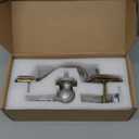 Elemake Front Door Handle, Front Door Knob, Heavy Duty Passage Entry Door Lock for Interior and Exterior, Reversible Handle Lever | Brushed Nickel Plating