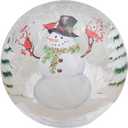 LED Glass Globe Lamps 5.9 Inch Ball Lights Christmas Supplies Cordless Table Sphere Lamp Orb Light for Bedroom Living-Room (1 Pack) (Snowman)