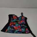 Women's Underwire Tummy Control Swimsuit Top with Push Up - No Bottom Included M Floral