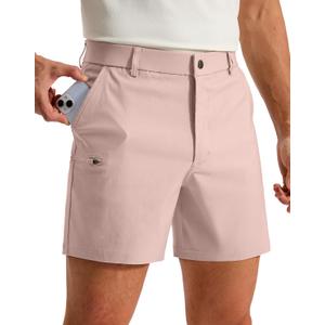 Pudolla Men's Casual Shorts 7/9 Inch Golf Shorts Stretch Dress Work Shorts for Men with 4 Pockets Quick Dry Lightweight
