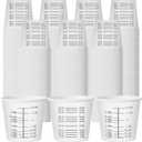 Sliner 100 Pcs 3 oz Graduated Paper Cups Disposable Wax Coated Medicine Cups Disposable Measuring with Clear Measurements for Measuring Resin, Mixing Paint, Resin, Stain, Epoxy