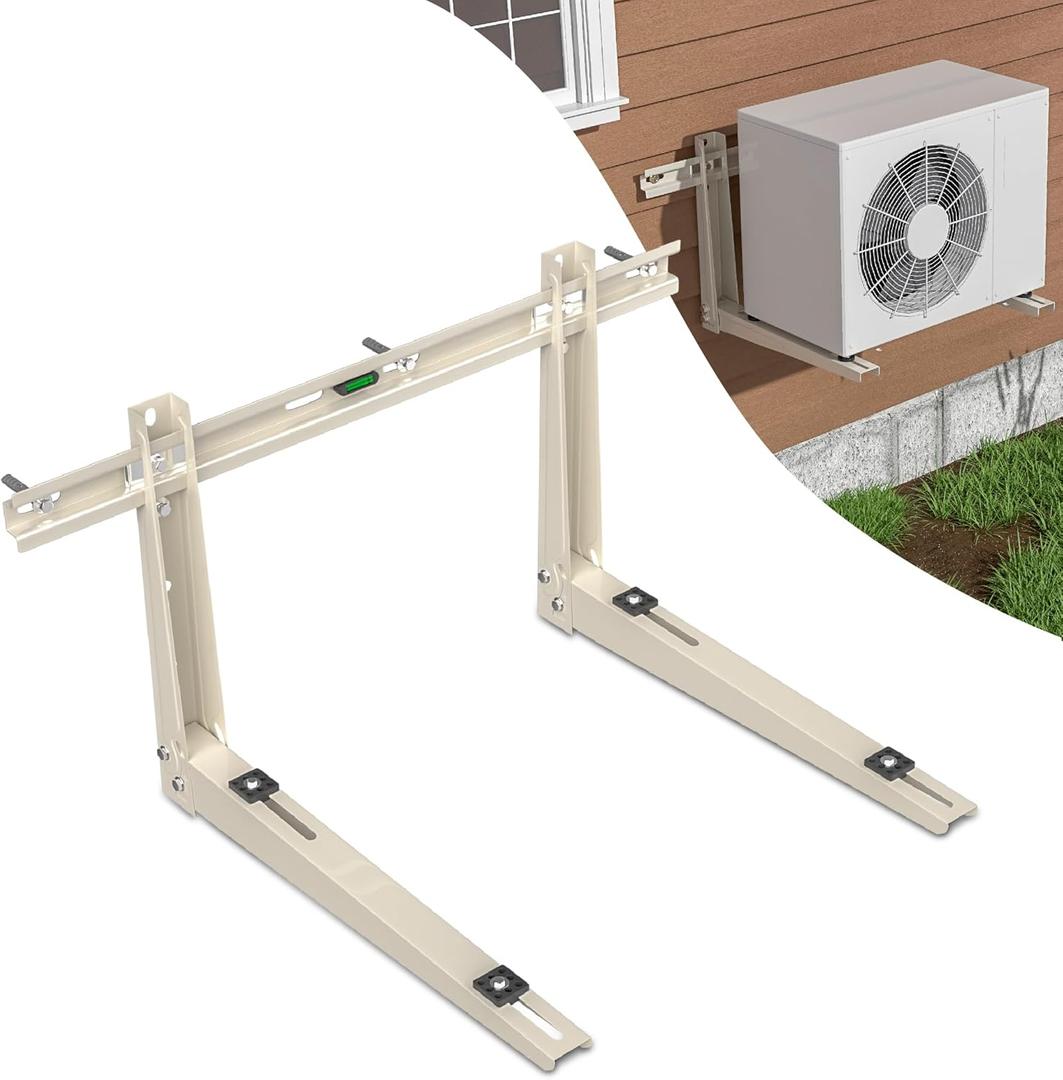 Mini Split Wall Mounting Bracket: Wall Mount Rack for 7000 9000 12000 18000 24000 30000 36000 BTU Mini Split Air Conditioner Units, Universal Outside Split System Mount Condenser Bracket, Max 550 LBS