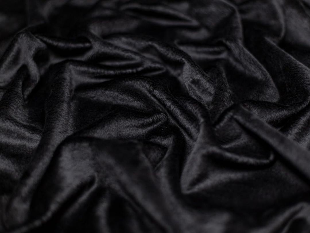 Minerva Crafts Velboa Fur Fleece Fabric Black - per Yard
 -  Width: 150cm / 59"