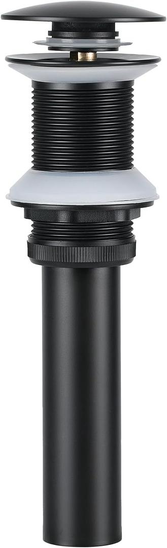 Bathroom Sink Drain, Vessel Sink Pop Up Drain Without Overflow, Matte Black