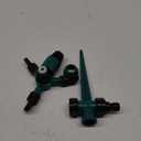 Lawn Sprinklers for Yard Large Area, Adjustable 360 Rotating Water Sprinkler for Lawn, Powerful and Even Watering Sprinkler Head for Kids Playing (Green Sprinkler with Connectors)