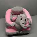 Baby Support Seat, Cute Baby Sofa Chair for Sitting Up, Comfy Plush Infant Seats (Gray Elephant, W17.5 x H17.5)