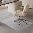 Office Chair Mat for Carpeted Floors, Desk Mats 48"X30" for Rolling Desk on Low Pile Carpets, Small Computer Gaming Plastic Floor Mats for Office Chair on Carpet, Easy Glide Without Curling