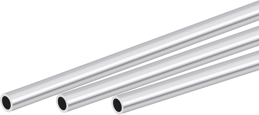 uxcell 6063 Aluminum Round Tube 7mm OD 5mm Inner Dia 300mm Length Pipe Tubing 3 Pcs
