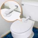 Baby Toilet Lock by Wappa Baby - 9"L x 4"W - Ideal Baby Proof Toilet Lid Lock - No Tools Needed Easy Installation with 3M Adhesive - Top Safety Toilet Seat Lock - Fits Most Toilets - White (1 Pack) (1 Count (Pack of 1))