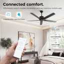 Obabala Outdoor Ceiling Fan No Light, 52 Inch Black Modern Ceiling Fan Without Light, Dual Finish 5 Blades,6 Speed, Reversible Quiet DC Motor for Patios, Garage, Bedroom, Porch, Medium-52"