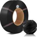 Bamboo1.75MM PLA Matte Refill Filament High Toughness High Speed &Easy Printing Eco Friendly with RFID for Bambu Lab A1,X1,P1 AMS 1KG +/- 0.03mm (Without Spool) (Black 11101)