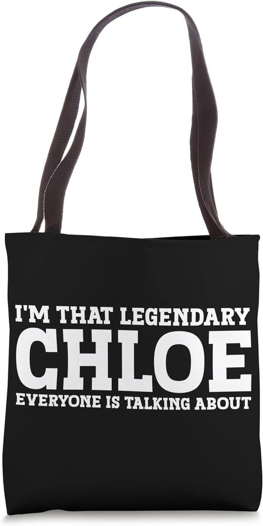 Chloe Personal Name Women Girl Funny Chloe Tote Bag (16 inches)