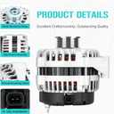 New Alternator Fit for Chevy Silverado 1500 05-06, for 1500 HD 05, for 1500 Classic 07, Avalanche 1500, Fit for GMC Sierra 1500 2005-2007, for Sierra 1500 Classic 2007, for Cadillac Escalade 2006
