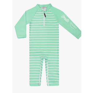 weVSwe Baby Toddler UPF 50+ Sun Protection Rash Guard Long Sleeve Swimsuit with Crotch Zipper, Size 6-12M