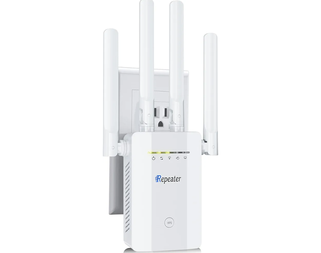 2025 New WiFi Extender Long Range up to 13355Sq.ft, Wireless Internet Repeater Routers Signal Amplifier for Home, Office, Garage, Access Point with Ethernet Port